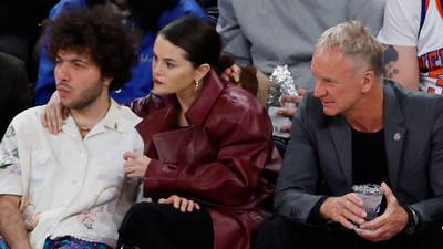 Selena Gomez and 'Only Murders' guest star Sting have courtside reunion