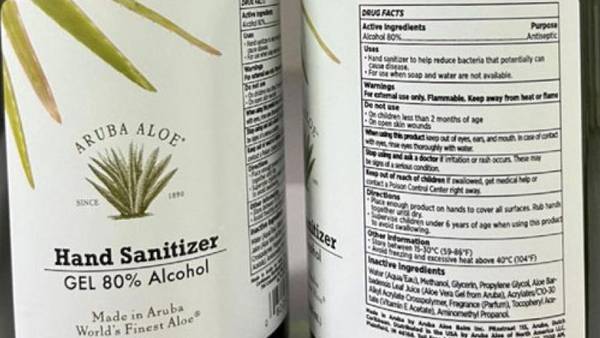 Recall alert:  Hand sanitizer, aloe recalled amid warnings they could cause coma, blindness