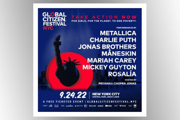 Tune in to see the Jonas Brothers, Mariah Carey and more headline Saturday's Global Citizen Festival